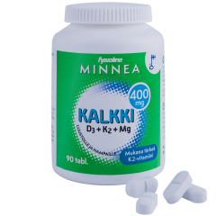 Minnea Kalkki+D3+K2+Mg 90 tabl