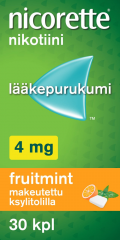 NICORETTE FRUITMINT 4 mg lääkepurukumi 30 fol