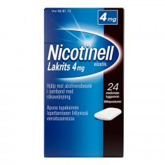 NICOTINELL LAKRITS 4 mg lääkepurukumi 24 fol