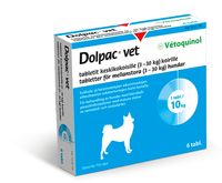 DOLPAC VET TABLETIT KESKIKOKOISILLE KOIRILLE 200,28/49,94/50 mg tabl (3-30 kg)6 fol